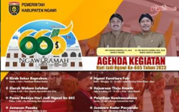 Thumbnail Berita - HUT Ngawi ke-665, Pemkab Siapkan 23 Event Menarik, Catat Tanggal dan Lokasinya