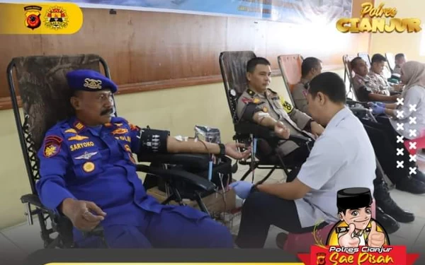 Peduli Kemanusiaan, Polres Cianjur Gelar Donor Darah