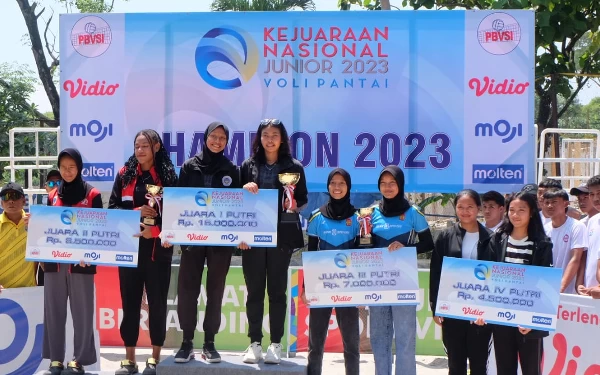 Jawa Timur Sapu Bersih Gelar Juara Kejurnas Bola Voli Pantai Junior 2023