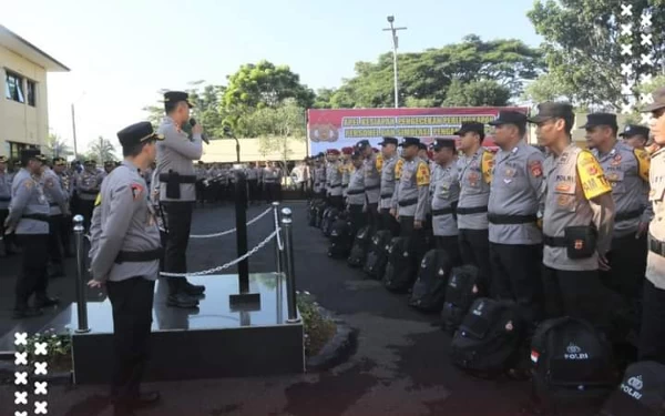 Pastikan Pemilu 2024 Berjalan Aman, Polres Cianjur Gelar Apel Pasukan