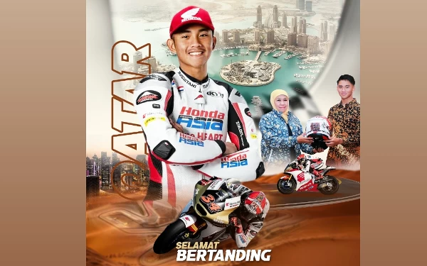 Thumbnail Berita - Jelang Tampil di Moto2 GP Qatar, Khofifah Beri Dukungan Langsung Mario Aji