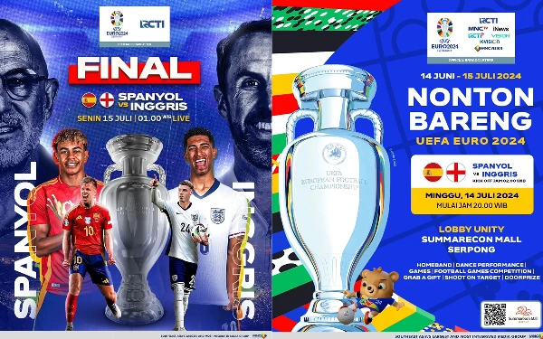 Thumbnail Berita - Final UEFA EURO 2024 Spanyol vs Inggris Memanas!Yuk Nonton RCTI Bareng  di Serpong!