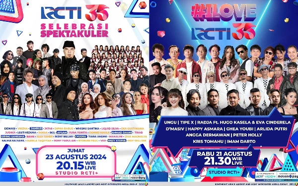 Selebrasi Spektakuler RCTI 35 dan Konser I Love RCTI Hadirkan Bintang Papan Atas