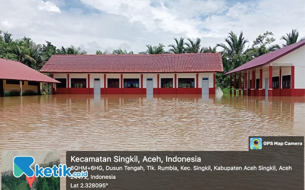 Thumbnail Berita - Usai Dapat Kucuran Dana Rehab, Sekolah di Singkil Malah Tergenang Banjir