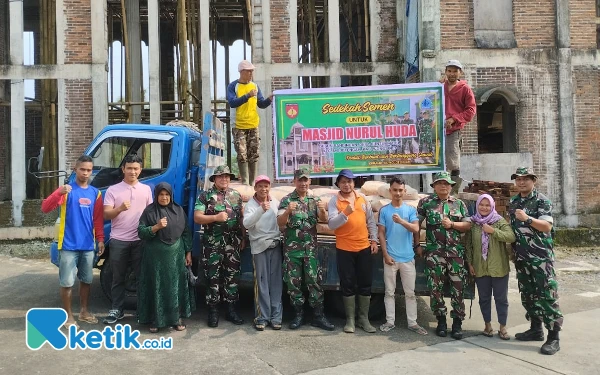 Koramil Mojotengah Wonosobo Bantu Pembangunan Masjid Nurul Huda