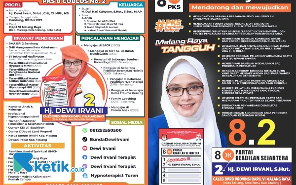 Aktivis Perempuan Dewi Irvani Maju Caleg DPRD Jatim dari PKS Dapil Malang Raya, Ini Profilnya