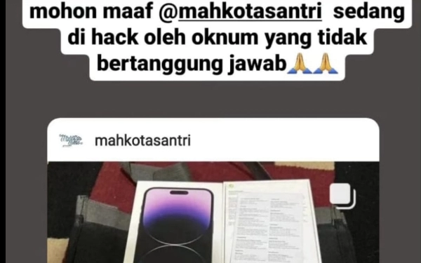 Thumbnail Berita - Waspada, Akun Instagram Ponpes An Nur 2 Putri di Malang Dihack, Modusnya Giveaway Penipuan